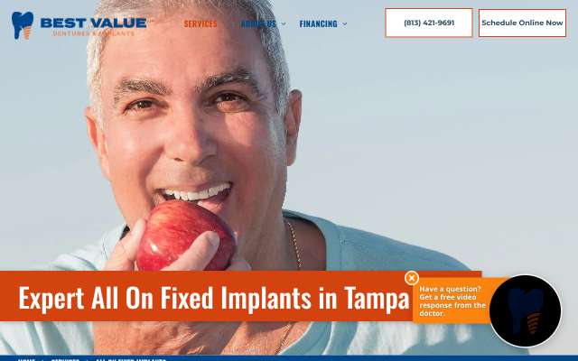Best Value Dentures's page as the assistant saw it