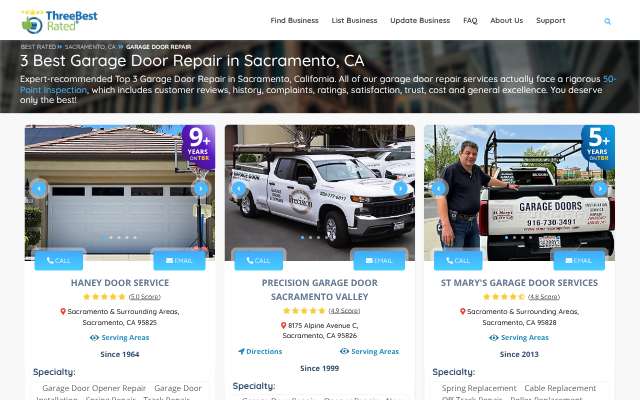 Page cited for Haney Door Service