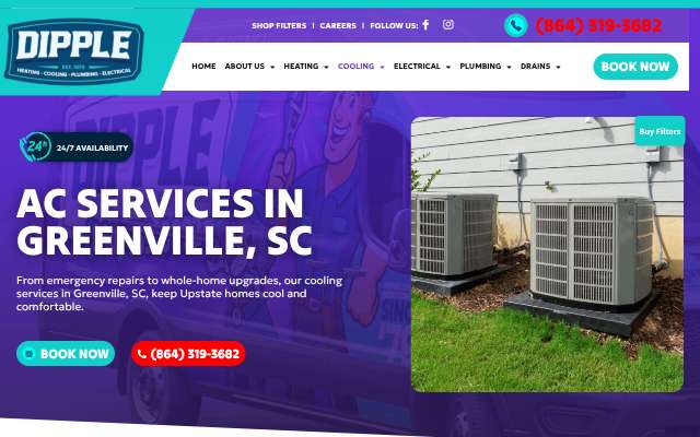 Dipple Services's page as the assistant saw it