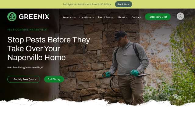 Page cited for Greenix Pest Control