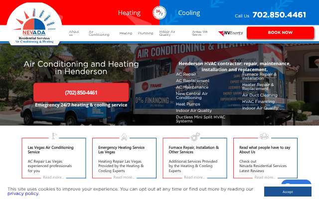 Nevada Residential Services (NRS)'s page as the assistant saw it