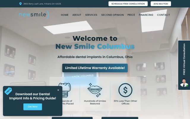Page cited for New Smile Columbus