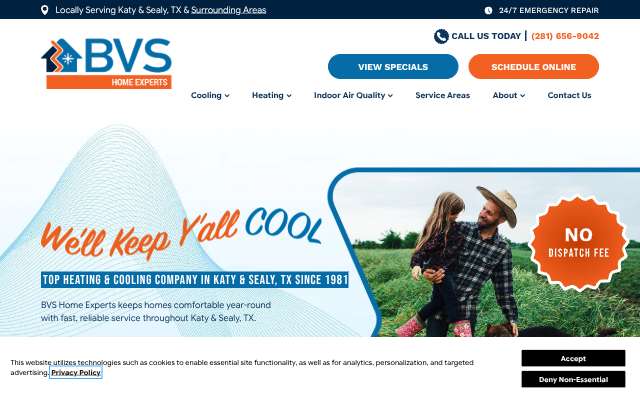 BVS Home Experts's page as the assistant saw it