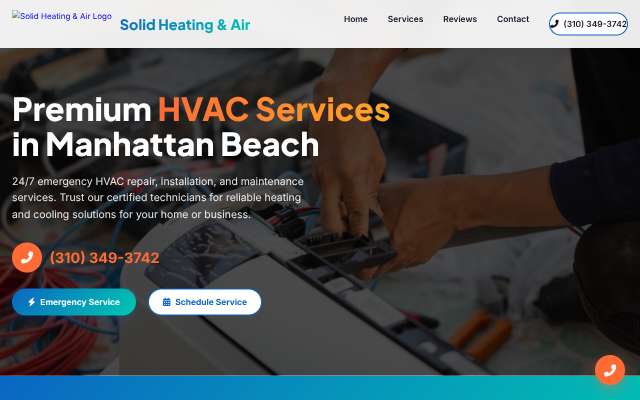 Page cited for Solid Heating & AC Repair Service Manhattan Beach