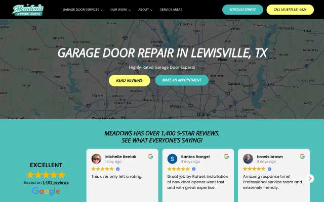 Page cited for Meadows Garage Doors
