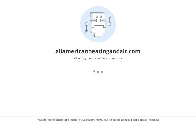 All American Heating & Air's page as the assistant saw it