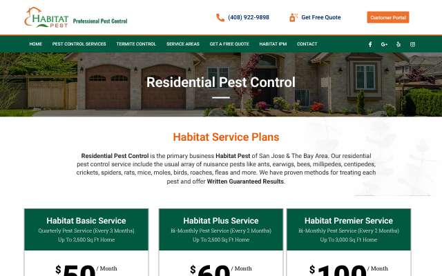 Page cited for Habitat Pest
