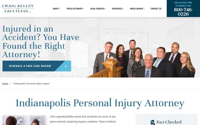 Craig, Kelley & Faultless LLC's page as the assistant saw it