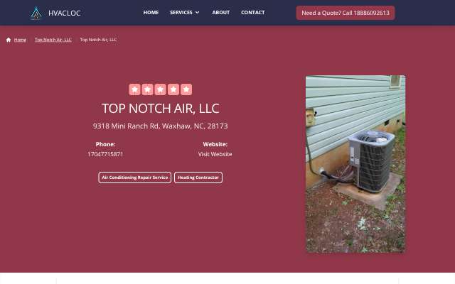 Page cited for Top Notch Air, LLC