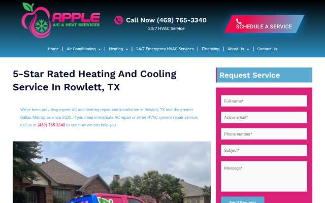 Apple AC & Heat's page as the assistant saw it
