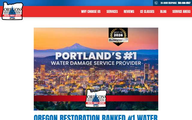 Oregon Restoration Co.'s page as the assistant saw it