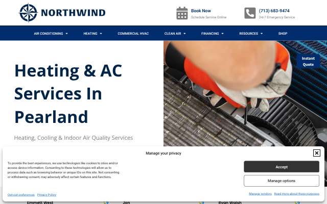 Northwind AC's page as the assistant saw it
