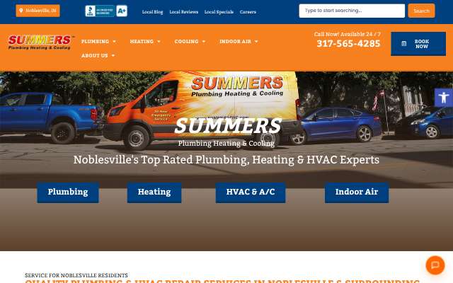 Summers Plumbing Heating & Cooling (Noblesville)'s page as the assistant saw it