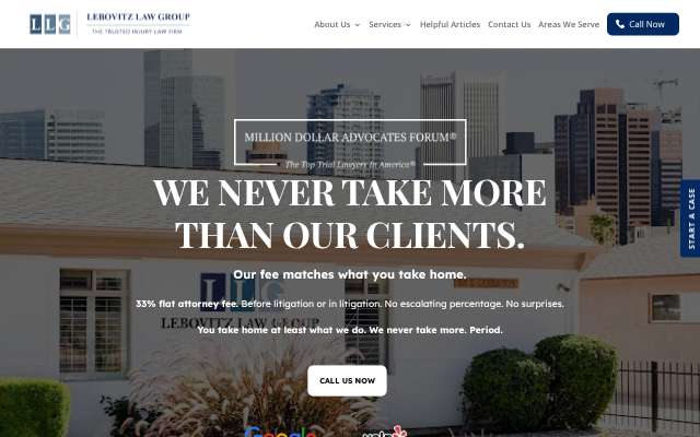 Lebovitz Law Group's page as the assistant saw it