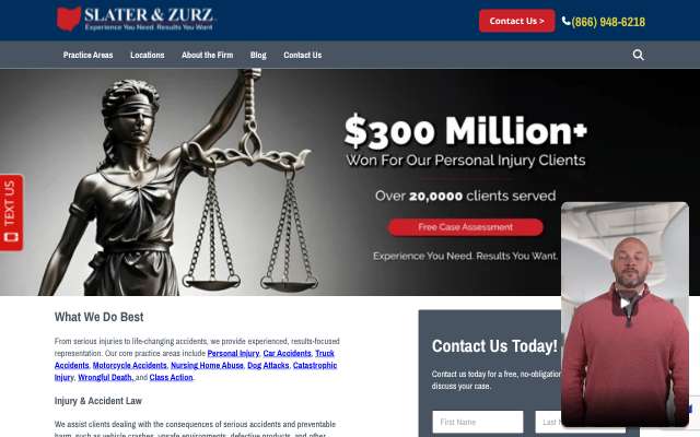 Slater & Zurz's page as the assistant saw it