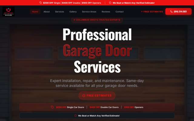 LiftGuard Garage Door Services LLC's page as the assistant saw it