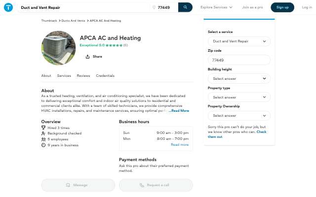 CoolTrust Service's page as the assistant saw it