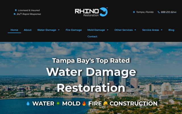 Rhino Restoration's page as the assistant saw it