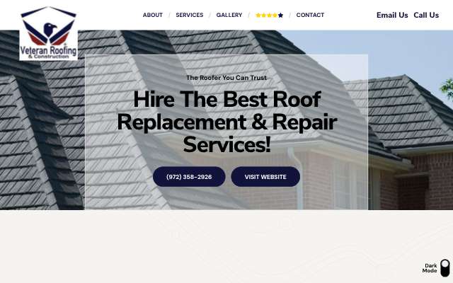 Page cited for Veteran Roofing and Construction