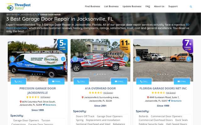 Page cited for Florida Garage Doors Net