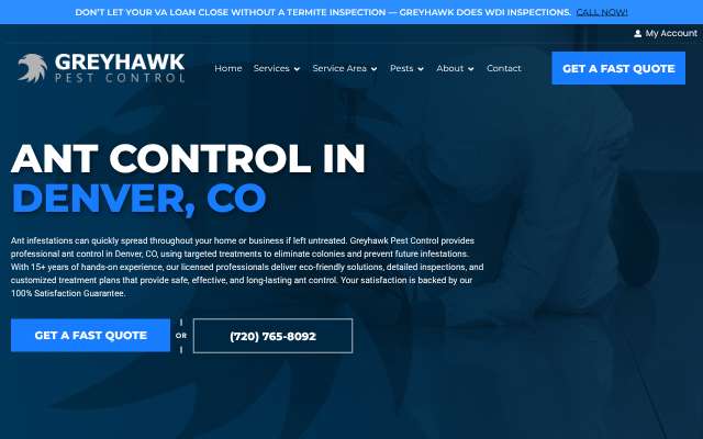Greyhawk Pest Control's page as the assistant saw it