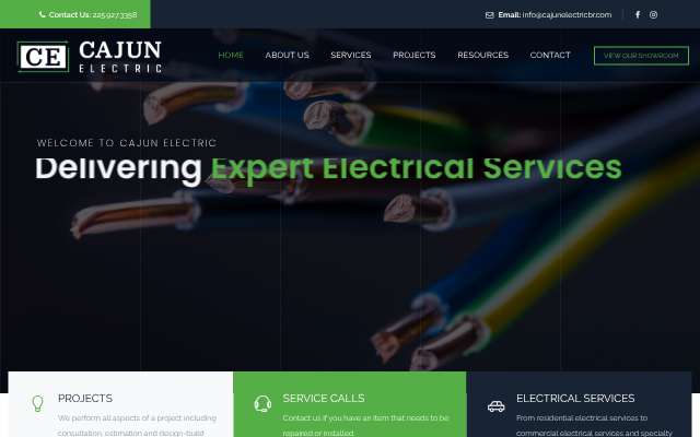 Cajun Electric's page as the assistant saw it