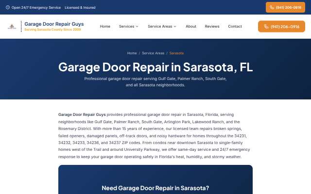 Garage Door Repair Guys's page as the assistant saw it