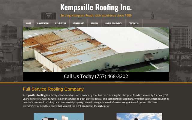 Page cited for Kempsville Roofing Inc