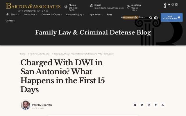 Barton & Associates's page as the assistant saw it