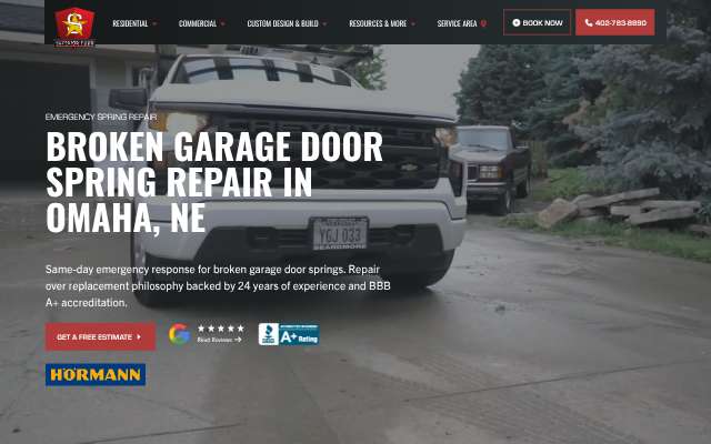 Superior Door's page as the assistant saw it