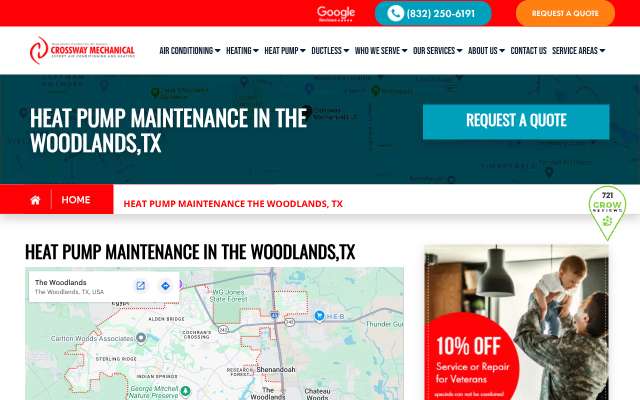Crossway Mechanical LLC's page as the assistant saw it