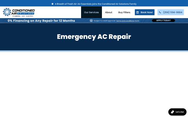 Conditioned Air Solutions's page as the assistant saw it