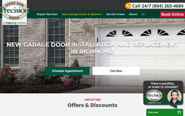 Page cited for Precision Garage Door Service of Richmond