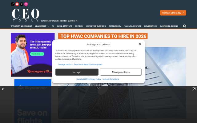 Service Champions Heating & Air Conditioning's page as the assistant saw it