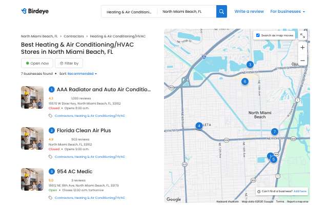 Florida Clean Air Plus's page as the assistant saw it