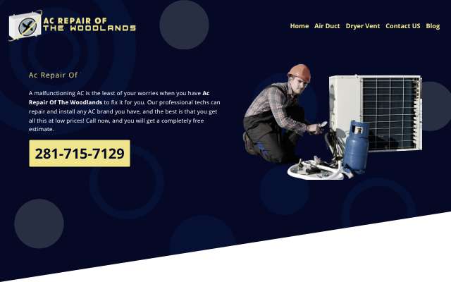 AC Repair of The Woodlands's page as the assistant saw it