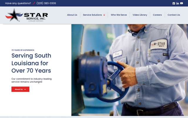 Star Service's page as the assistant saw it