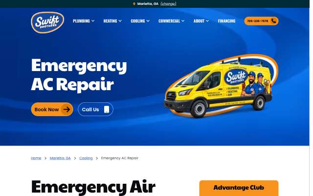 Swift Bros's page as the assistant saw it