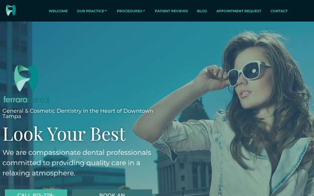 Ferrara Dental's page as the assistant saw it