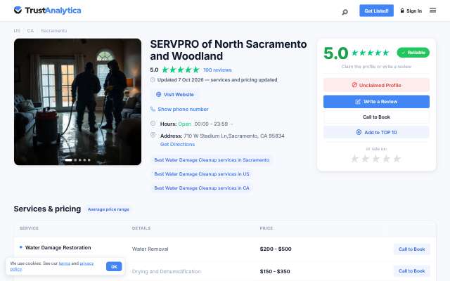 Page cited for SERVPRO of North Sacramento and Woodland
