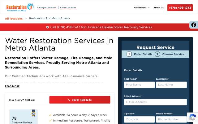 Page cited for Restoration 1 of Metro Atlanta