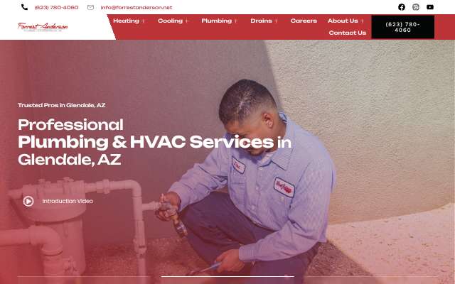 Forrest Anderson Plumbing & Air Conditioning's page as the assistant saw it