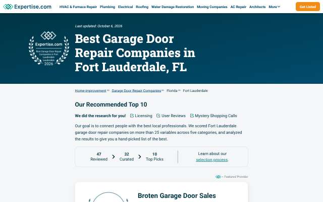 Page cited for GarageFL