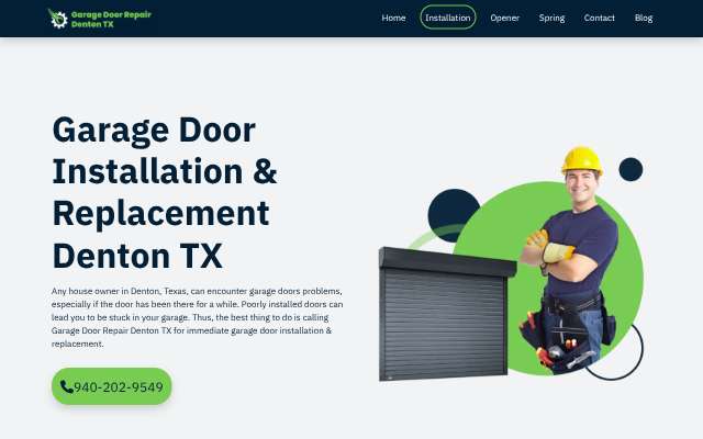 Garage Door Repair Denton TX's page as the assistant saw it