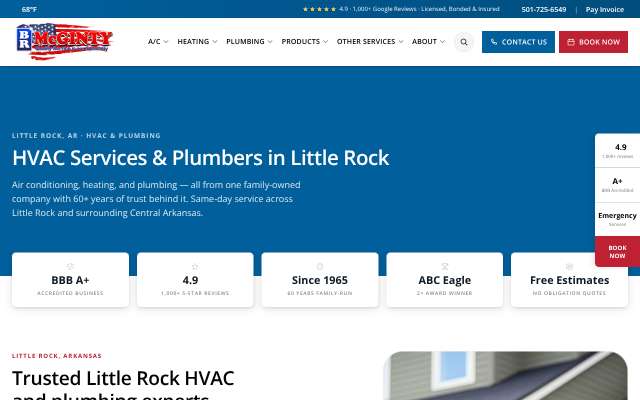Page cited for BR McGinty Plumbing, Heating & Air