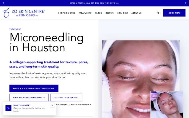 Page cited for ZO Skin Centre Houston (810 Waugh Dr)