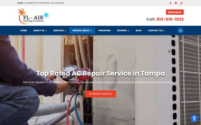 FL-Air Heating & Cooling's page as the assistant saw it