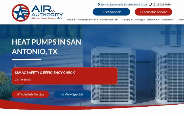 Air Authority LLC's page as the assistant saw it