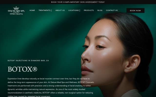 Deluxe Med Spa's page as the assistant saw it