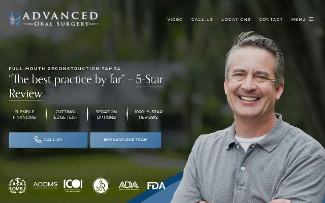 Advanced Oral Surgery of Tampa's page as the assistant saw it